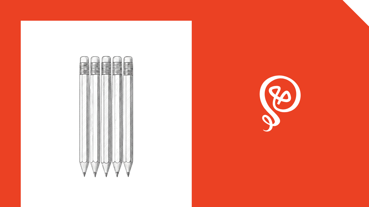 line drawing of pencils and the Building Solo logo