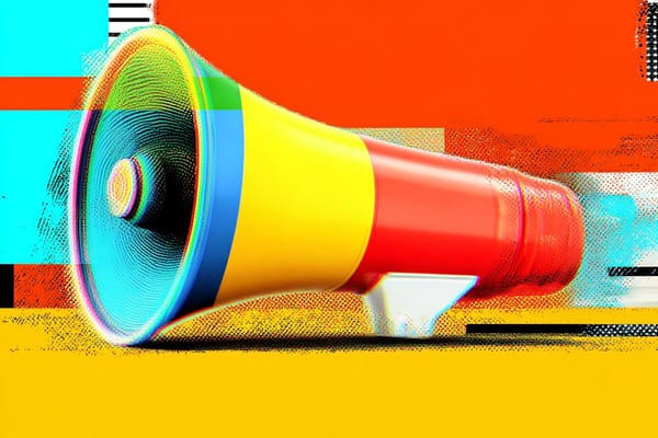 Digital illustration of a megaphone