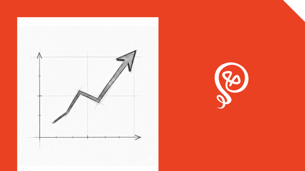 line drawing of an arrow and a graph and the building solo logo