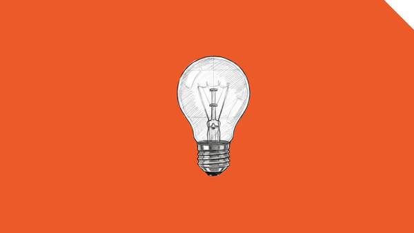 Line drawing of a light bulb