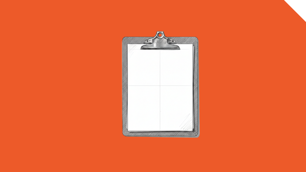 Line drawing of a clipboard