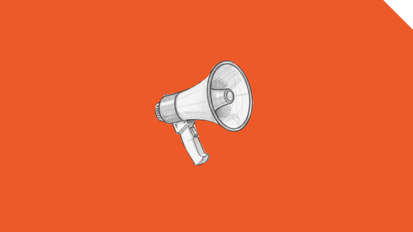 Line drawing of a megaphone