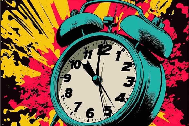 a successful clock, pop art