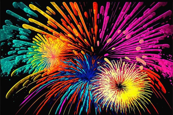 majestic fireworks, pop art